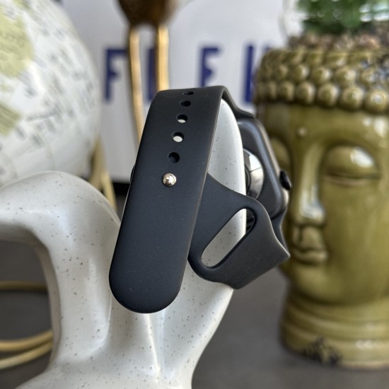 Watch S10 mini у розмірі 42mm Black з чорним спортивним ремінцем