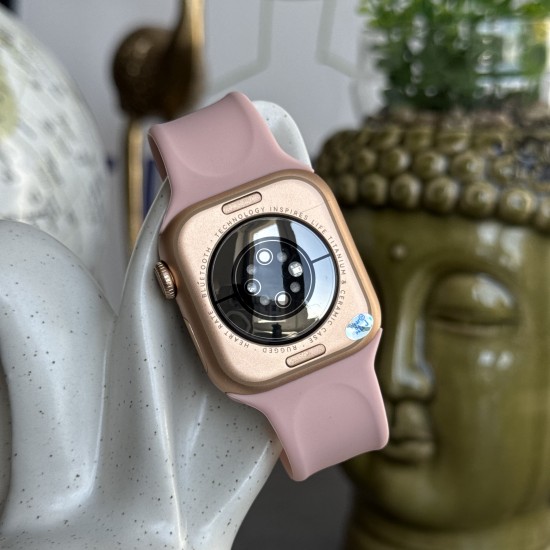 Watch S10 mini у розмірі 42mm Rose Gold з рожевим спортивним ремінцем
