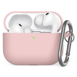 Чохол силіконовий з карабіном для Apple Airpods Pro 3 Рожевий