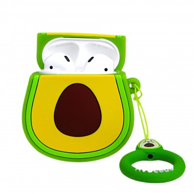  Чохол для Apple AirPods Avocado Cute 3D, силіконовий 