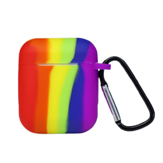 Чохол для Apple AirPods Rainbow gradient 3D, силіконовий