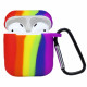 Чохол для Apple AirPods Rainbow gradient 3D, силіконовий