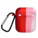 Чохол для Apple AirPods Red gradient 3D, силіконовий