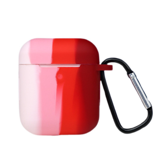 Чохол для Apple AirPods Red gradient 3D, силіконовий