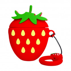  Чохол для Apple AirPods Strawberry 3D, силіконовий 