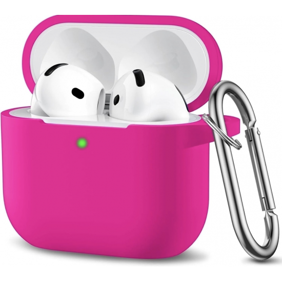 Чохол силіконовий для  Airpods 4  Фуксія