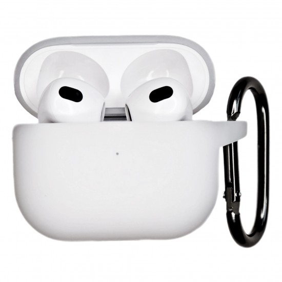 Чохол силіконовий для бездротових навушників AirPods 3 з карабіном Люмінесце́нція