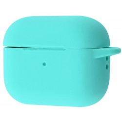 Чохол силіконовий з карабіном для Airpods Pro 2 Бірюзовий