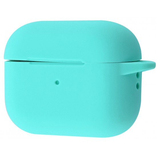 Чехол силиконовый карабином для Airpods Pro 2 Бирюзовый