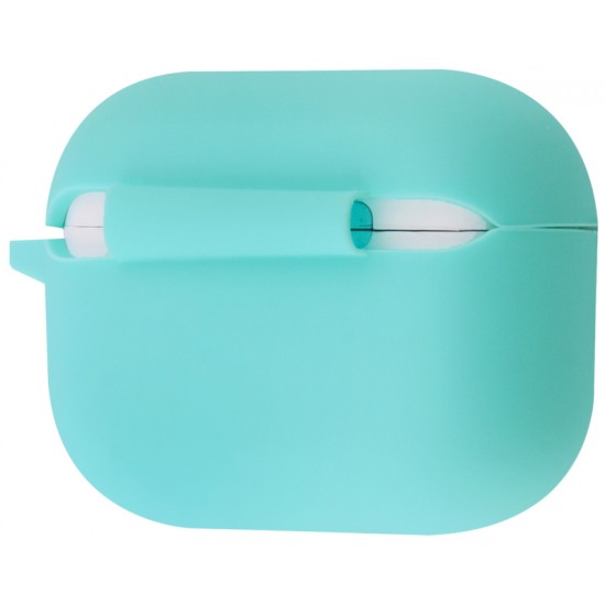 Чехол силиконовый карабином для Airpods Pro 2 Бирюзовый
