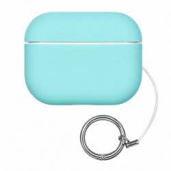 Чохол силіконовий з карабіном кільце для Apple Airpods Pro 2 Бірюзовий