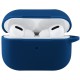 Чехол силиконовый с карабином для Apple Airpods Pro Темно-синий