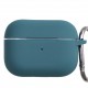 Чехол силиконовый с карабином для Apple Airpods Pro 2 Темно-зеленый
