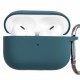 Чехол силиконовый с карабином для Apple Airpods Pro 2 Темно-зеленый