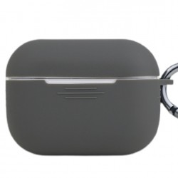 Чохол силіконовий з карабіном для Apple Airpods Pro Сірий