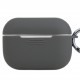 Чохол силіконовий з карабіном для Apple Airpods Pro Сірий