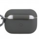 Чохол силіконовий з карабіном для Apple Airpods Pro Сірий