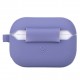 Чехол силиконовый с карабином дляAirpods Pro 2 Лавандовый серый