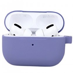 Чохол силіконовий з карабіном для Airpods Pro 2 Лавандовий сірий