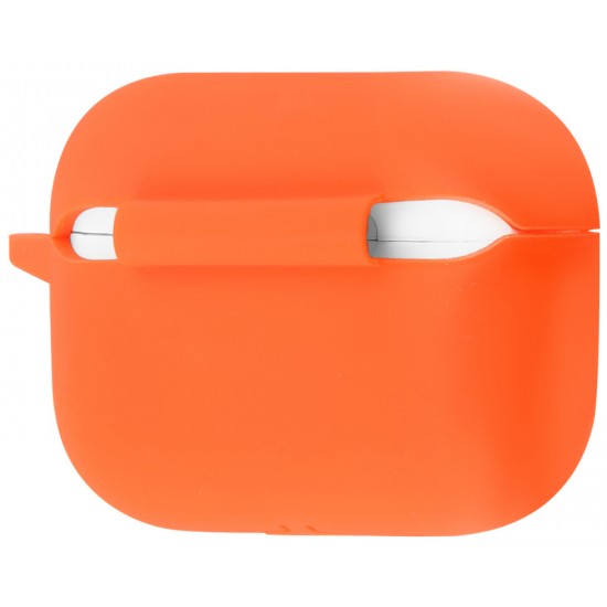 Чехол силиконовый с карабином для Airpods Pro 2 Orange