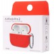 Чехол силиконовый с карабином для Airpods Pro 2 Orange