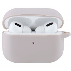 Чохол силіконовий з карабіном для Airpods Pro 2 Пудровий