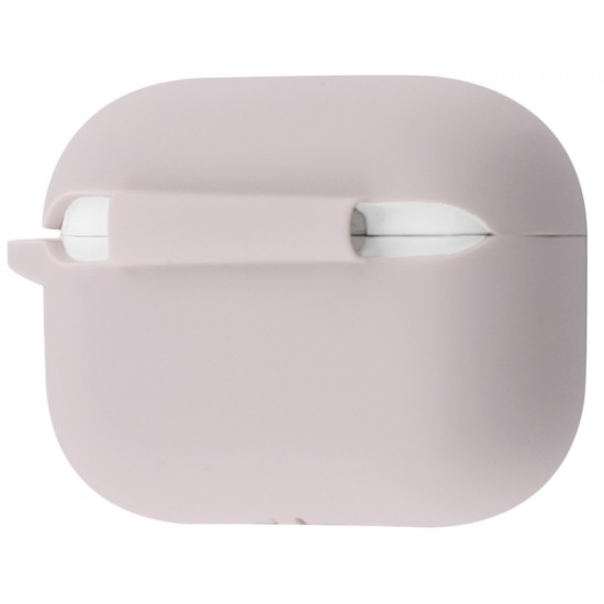 Чехол силиконовый с карабином для Airpods Pro 2 Пудровый