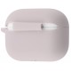 Чехол силиконовый с карабином для Airpods Pro 2 Пудровый