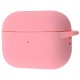 Чехол силиконовый с карабином для Apple Airpods Pro Розовый