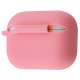 Чехол силиконовый с карабином для Apple Airpods Pro Розовый