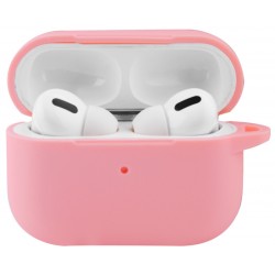 Чехол силиконовый с карабином для Apple Airpods Pro Розовый