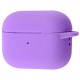 Чохол силіконовий з карабіном для Airpods Pro 2 Світло-фіолетовий