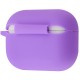 Чохол силіконовий з карабіном для Airpods Pro 2 Світло-фіолетовий