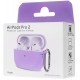 Чохол силіконовий з карабіном для Airpods Pro 2 Світло-фіолетовий