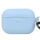Чехол силиконовый с карабином для Airpods Pro 2 Небесный голубой