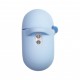 Чехол силиконовый с карабином для Airpods Pro 2 Небесный голубой