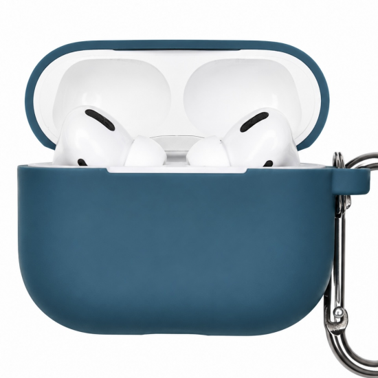 Чехол силиконовый с карабином для Airpods Pro Atrovirens