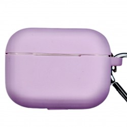 Чохол силіконовий з карабіном для Apple Airpods Pro Lilac