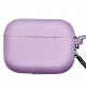 Чехол силиконовый с карабином для Apple Airpods Pro Lilac