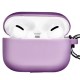 Чехол силиконовый с карабином для Apple Airpods Pro Lilac