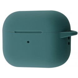 Чохол силіконовий з карабіном для Apple Airpods Pro Зелений (хвоя)