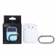 Чехол силиконовый для беспроводных наушников Apple AirPods с карабином Неоновый