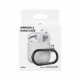 Чехол силиконовый для беспроводных наушников Apple AirPods с карабином Белый