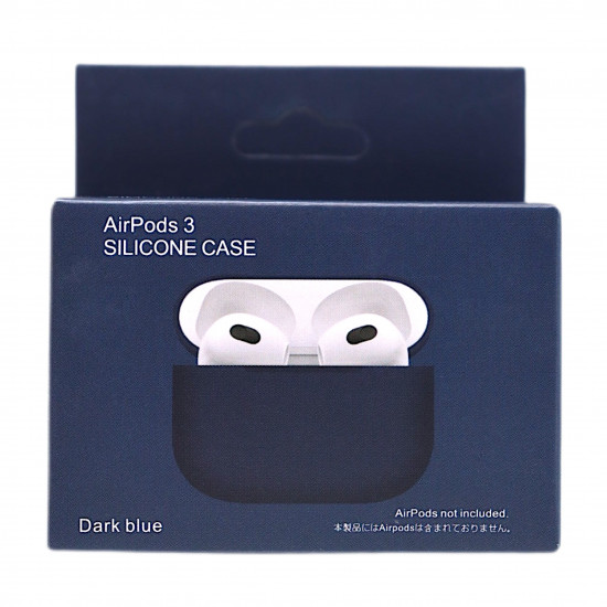 Чехол силиконовый для беспроводных наушников Apple AirPods 3 Темно-синий