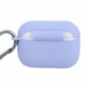 Чехол силиконовый с карабином для Apple AirPods Pro Небесный голубой