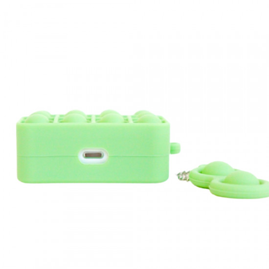 ЧЕХОЛ ДЛЯ APPLE AIRPODS PRO Pop-it 3D, СИЛИКОНОВЫЙ, зелёный